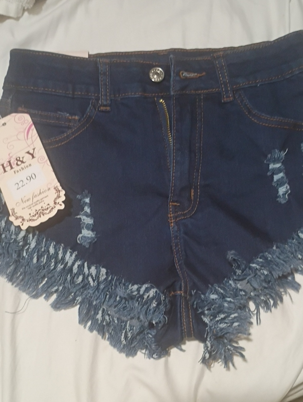 H And Y Denim Short Shorts M